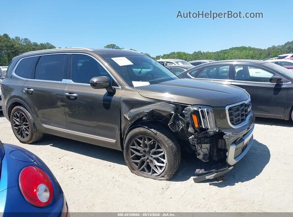 5XYP6DGCXPG348882 2023 KIA TELLURIDE Gray Вид задньої частини салону