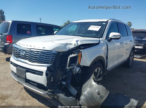 5XYP6DHC4MG105482 2021 KIA TELLURIDE White Vista tres cuartos delantera izquierda