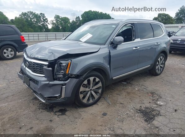 5XYP6DHC7LG056017 2020 KIA TELLURIDE Silver Front left