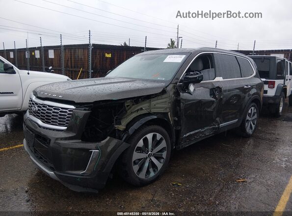 5XYP6DHC7LG064635 2020 KIA TELLURIDE Зеленый Передняя левая четверть