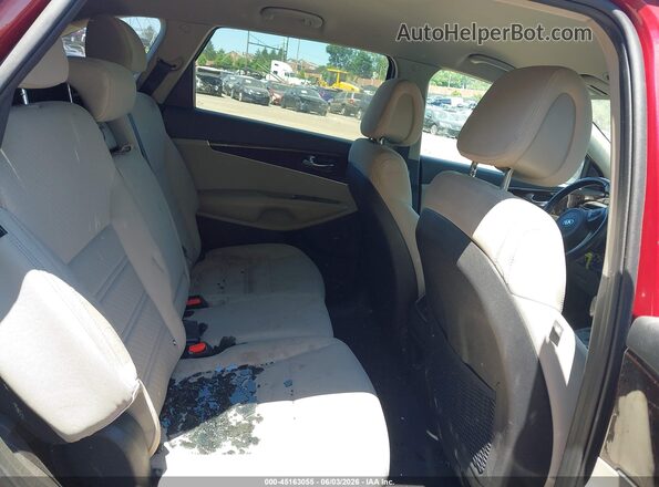 5XYPG4A39GG015921 2016 KIA SORENTO Red VIN კოდის სტიკერის ხედი