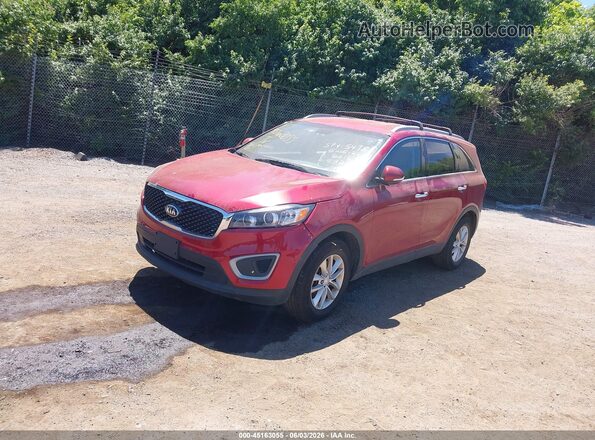 5XYPG4A39GG015921 2016 KIA SORENTO Red წინა მარცხენა ხედი სამი მეოთხედიდან