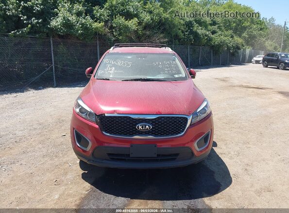 5XYPG4A39GG015921 2016 KIA SORENTO Red უკანა სალონის ხედი