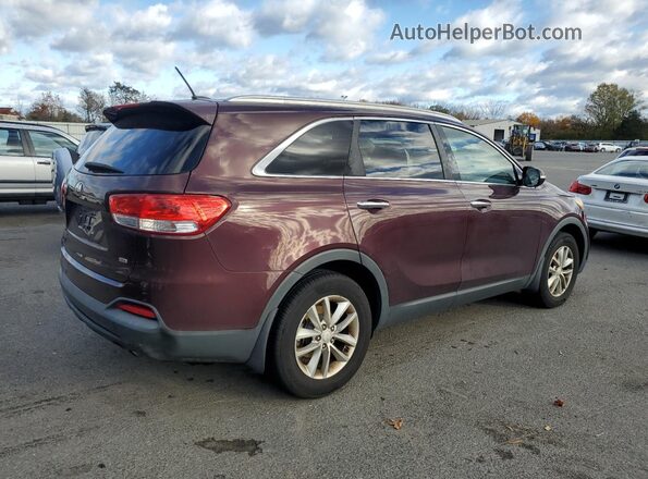 5XYPG4A39GG120944 2016 KIA SORENTO Maroon Հետևի աջ