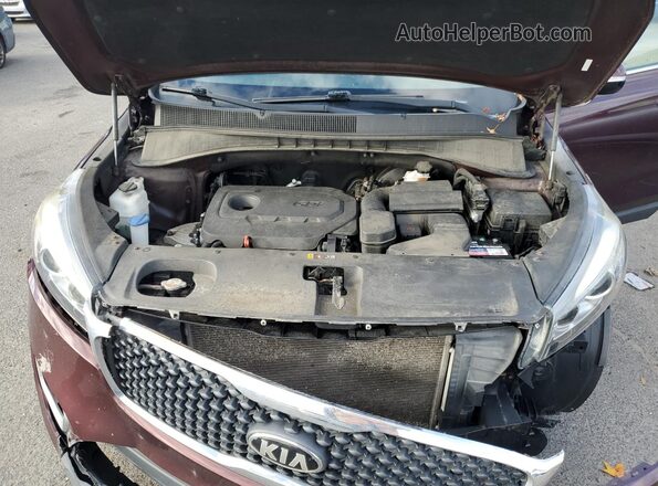 5XYPG4A39GG120944 2016 KIA SORENTO Maroon Սալոնի հետևի տեսք