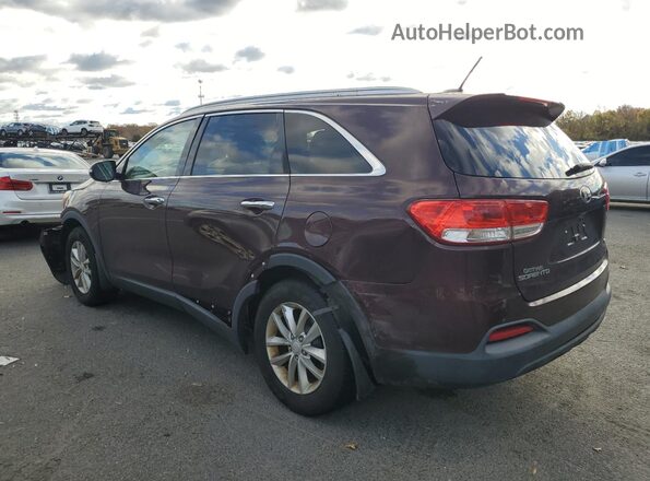 5XYPG4A39GG120944 2016 KIA SORENTO Maroon Հետևի ձախ