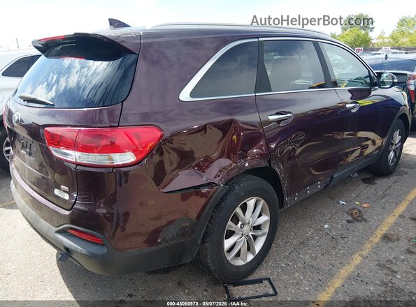 5XYPGDA35GG127518 2016 KIA SORENTO Бордовый 