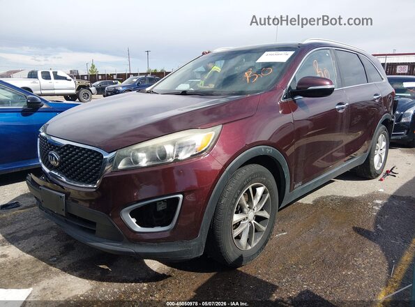 5XYPGDA35GG127518 2016 KIA SORENTO Бордовый 