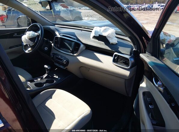 5XYPGDA35KG520766 2019 KIA SORENTO Maroon 