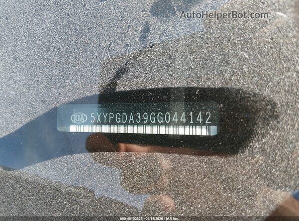 5XYPGDA39GG044142 2016 KIA SORENTO Gray 