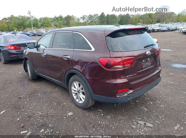 5XYPGDA3XKG460368 2019 KIA SORENTO Maroon Tył lewy