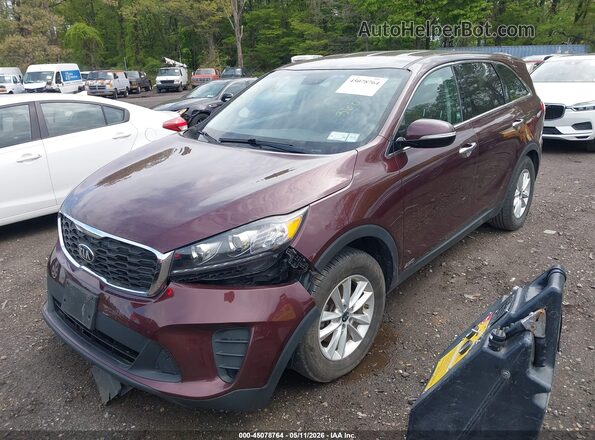 5XYPGDA3XKG460368 2019 KIA SORENTO Maroon Widok z przodu