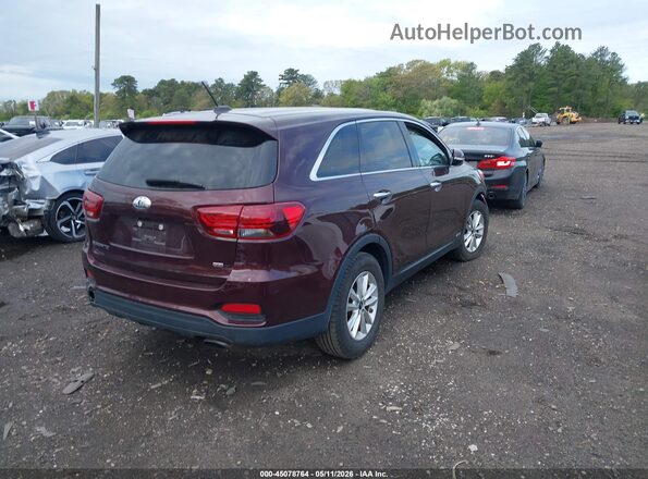5XYPGDA3XKG460368 2019 KIA SORENTO Maroon Tył prawy
