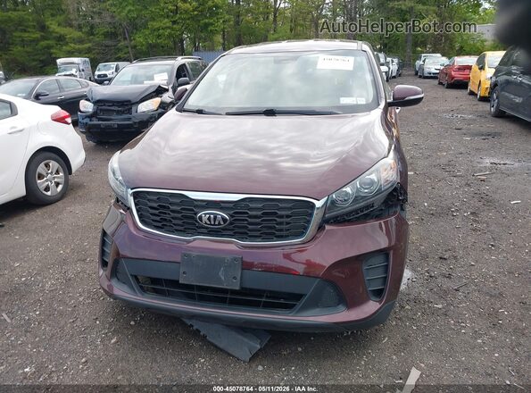5XYPGDA3XKG460368 2019 KIA SORENTO Maroon Widok zestawu wskaźników