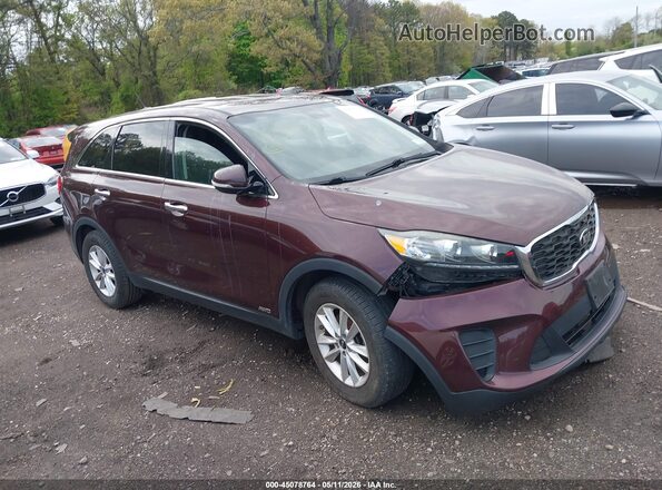 5XYPGDA3XKG460368 2019 KIA SORENTO Maroon Widok wnętrza z tyłu