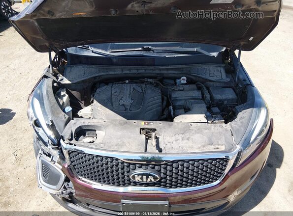 5XYPGDA59HG250015 2017 KIA SORENTO Red Widok z tyłu