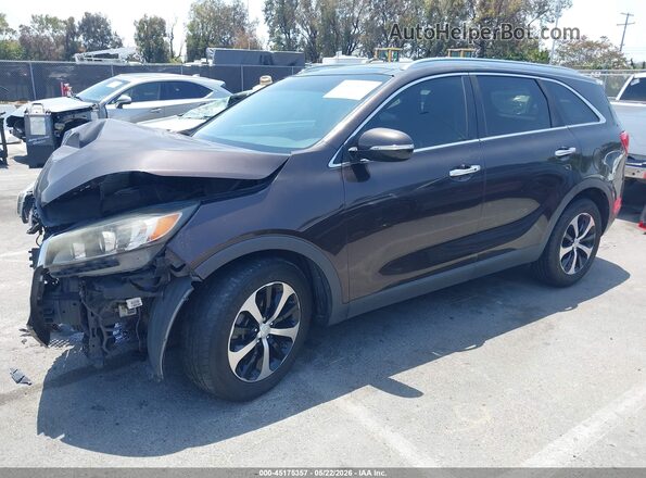 5XYPH4A1XGG056229 2016 KIA SORENTO Brown Առջևի ձախ երեք քառորդ տեսարան