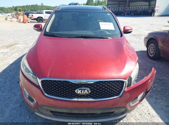 5XYPH4A54GG182363 2016 KIA SORENTO Red Вид щитка приладів