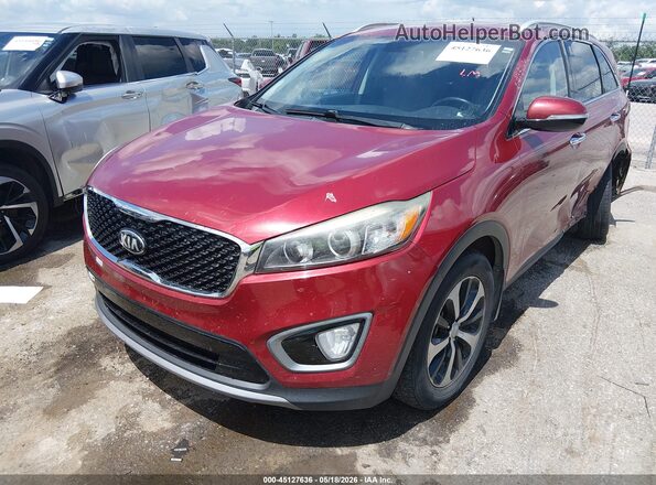 5XYPH4A55HG230471 2017 KIA SORENTO Красный Передняя левая четверть