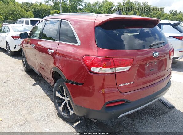 5XYPH4A55HG230471 2017 KIA SORENTO Красный Задняя левая четверть