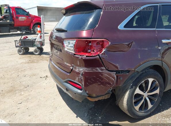 5XYPHDA13HG231714 2017 KIA SORENTO Темно-бордовый Вид спереди
