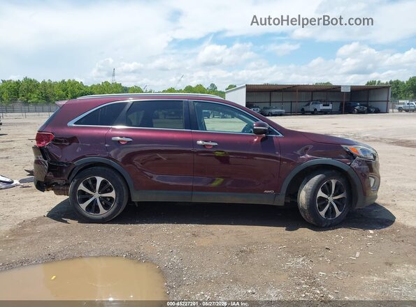 5XYPHDA13HG231714 2017 KIA SORENTO Темно-бордовый Вид задней части салона