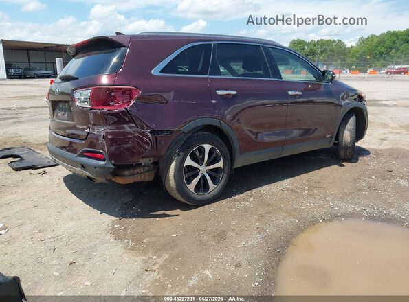 5XYPHDA13HG231714 2017 KIA SORENTO Темно-бордовый Задняя правая четверть