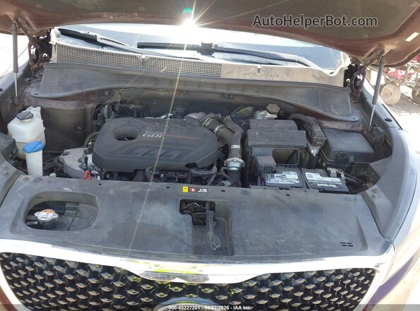5XYPHDA13HG231714 2017 KIA SORENTO Темно-бордовый Вид сзади