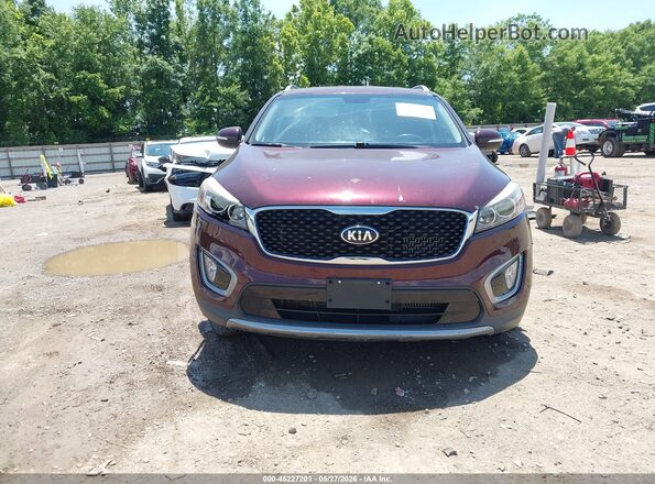 5XYPHDA13HG231714 2017 KIA SORENTO Темно-бордовый Вид щитка приборов