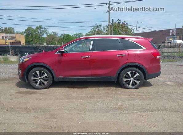 5XYPHDA14HG274670 2017 KIA SORENTO Red სალონის 360-გრადუსიანი ხედი