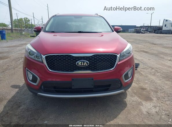 5XYPHDA14HG274670 2017 KIA SORENTO Red ხელსაწყოთა პანელის ხედი