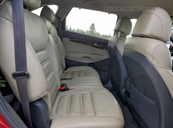 5XYPHDA55HG247965 2017 KIA SORENTO Red Widok tylnych siedzeń