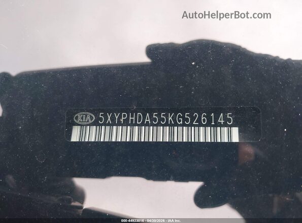 5XYPHDA55KG526145 2019 KIA SORENTO Dark Blue 