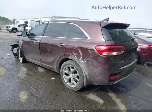 5XYPK4A52GG071277 2016 KIA SORENTO Бордовый Задняя левая четверть