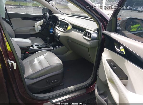 5XYPK4A52GG071277 2016 KIA SORENTO Бордовый Вид салона спереди