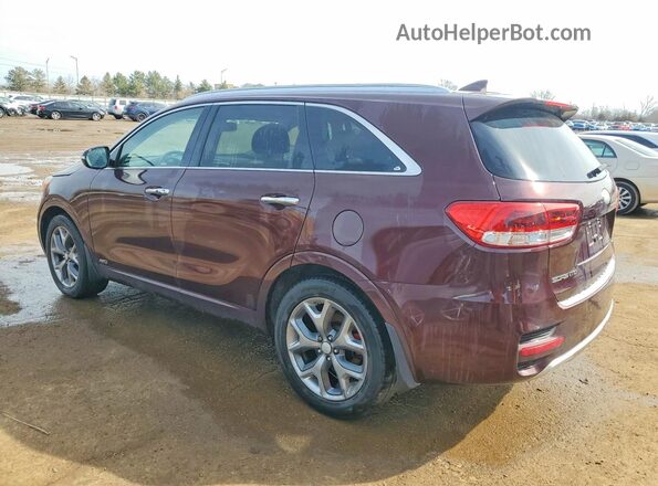 5XYPKDA53JG377072 2018 KIA SORENTO Burgundy Trasero izquierdo