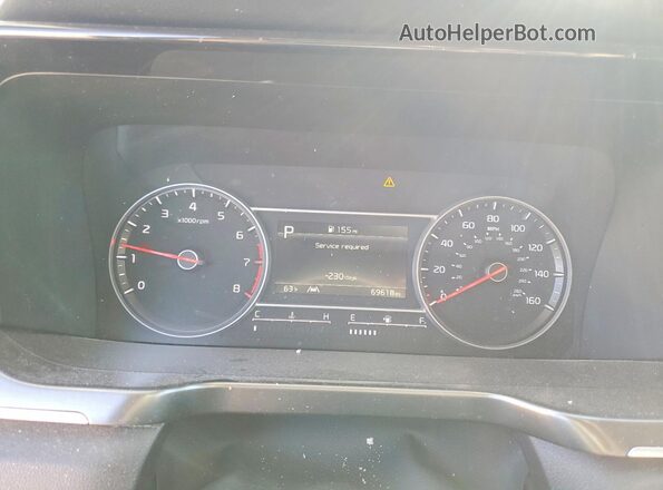 5XYRG4LCXNG106280 2022 KIA SORENTO Gray ხელსაწყოთა პანელის ხედი
