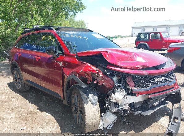 5XYRHDLFXPG226574 2023 KIA SORENTO Red Front view