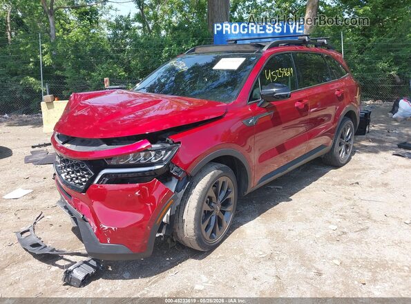 5XYRHDLFXPG226574 2023 KIA SORENTO Red Front left