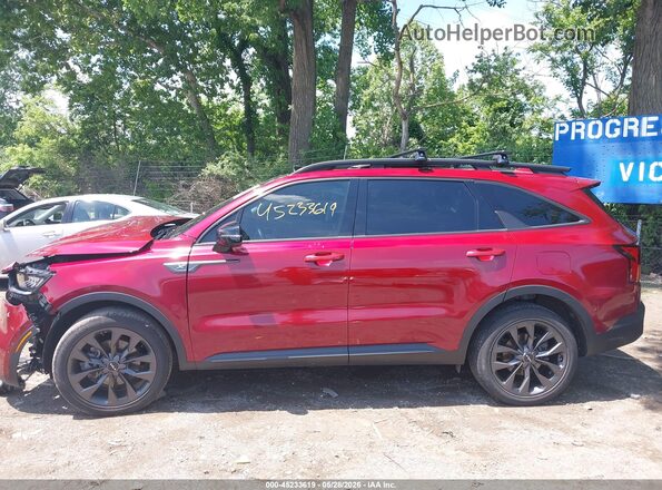 5XYRHDLFXPG226574 2023 KIA SORENTO Red 360 interior view