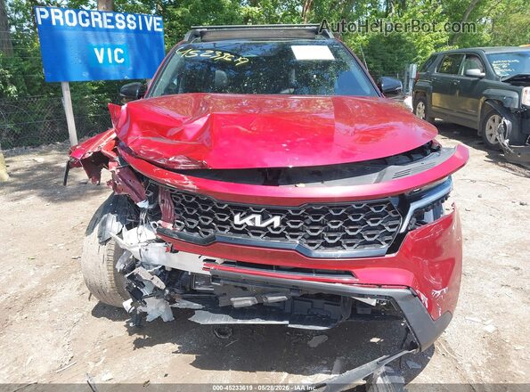 5XYRHDLFXPG226574 2023 KIA SORENTO Red Instrument cluster view