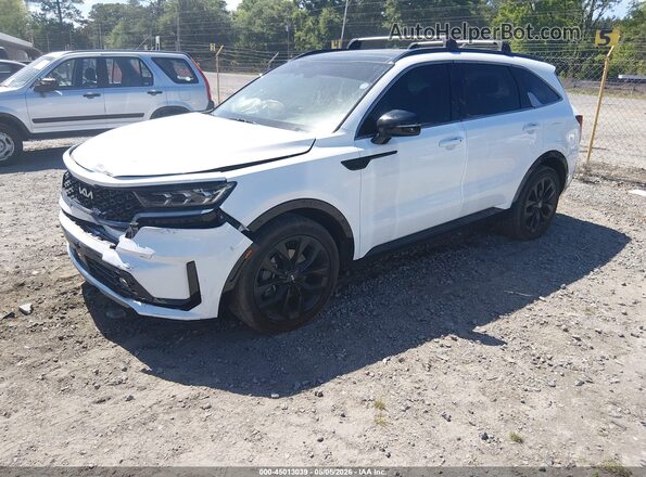 5XYRK4LF1NG086316 2022 KIA SORENTO White Առջևի ձախ երեք քառորդ տեսարան