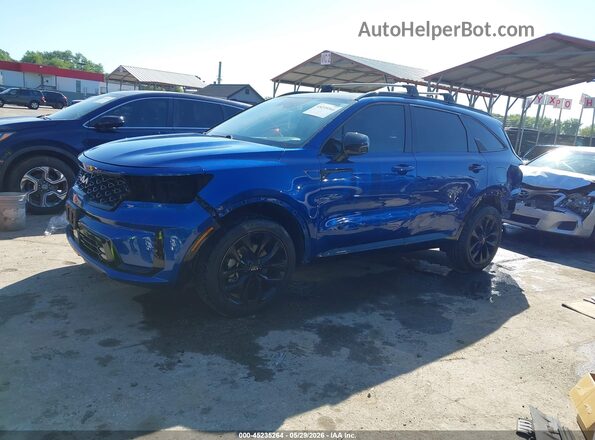 5XYRKDLF0NG121377 2022 KIA SORENTO Синий Передняя левая четверть