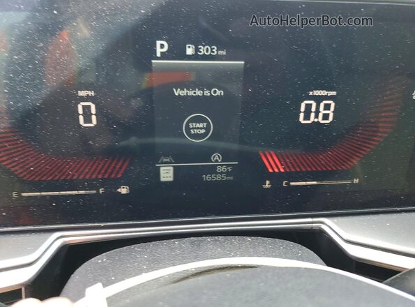 5XYRL4JC0RG299043 2024 KIA SORENTO Burgundy ხელსაწყოთა პანელის ხედი