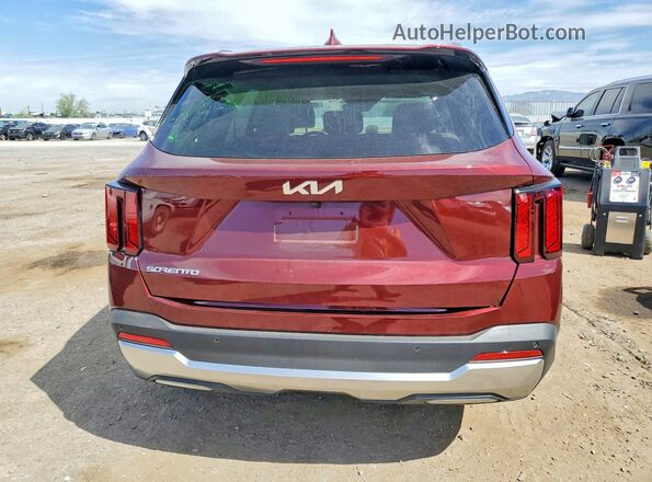5XYRL4JC0RG299043 2024 KIA SORENTO Burgundy უკანა ხედი