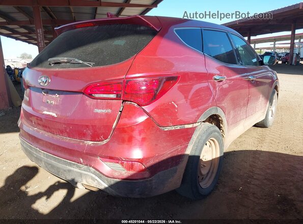 5XYZT3LB2HG381711 2017 HYUNDAI SANTA FE SPORT Burgundy Trasero derecho