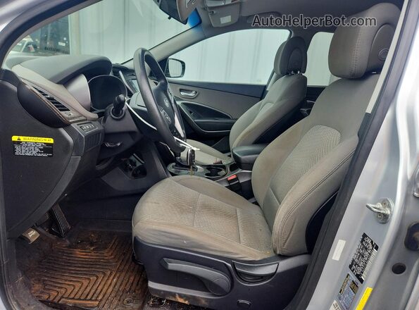 5XYZT3LB6JG551834 2018 HYUNDAI SANTA Silver Vista interior delantera