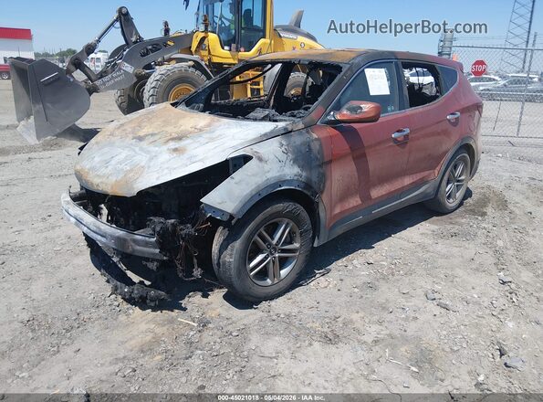 5XYZT3LBXHG393685 2017 HYUNDAI SANTA FE SPORT Оранжевый Передняя левая четверть