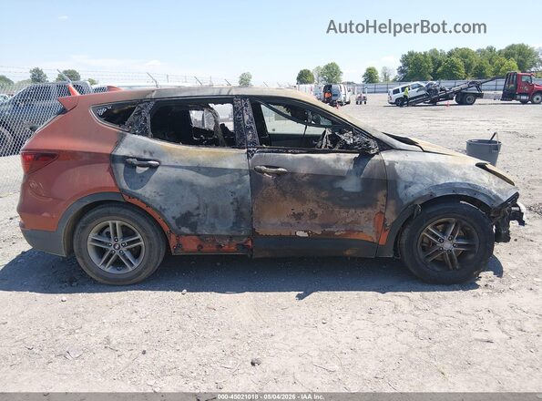 5XYZT3LBXHG393685 2017 HYUNDAI SANTA FE SPORT Оранжевый Вид щитка приборов