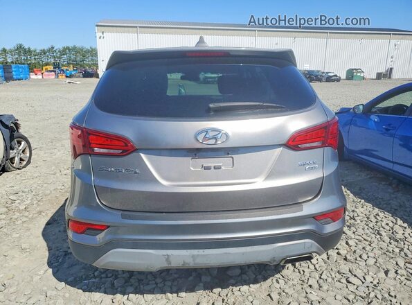 5XYZTDLB0HG383365 2017 HYUNDAI SANTA Gray Rear view